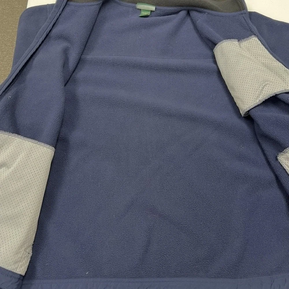 L.L. Bean Fleece Jacket Mens XL Blue Polartec Full Zip Pocket B2